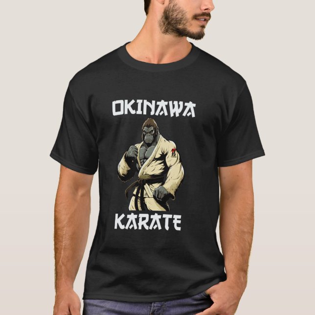 Camiseta Gorila Clássico de Karatê Artes Marciais Japonesas (Frente)
