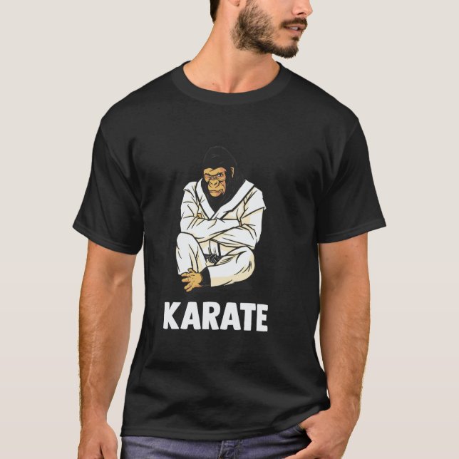 Camiseta Gorila Clássico de Karatê Japonês de Okinawa (Frente)