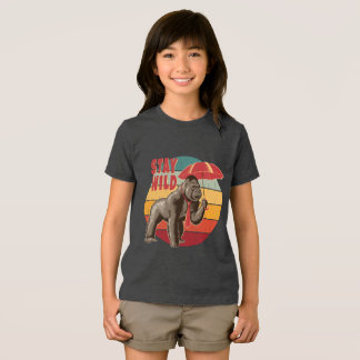 Camiseta Gorila com guarda-chuva