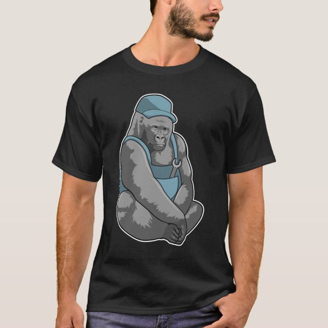 Camiseta Gorila como Artesão com Chave de Fenda (Frente)
