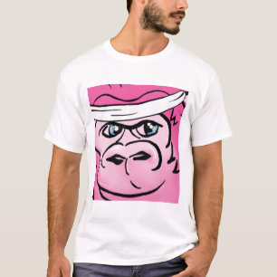 Camiseta Gorila cor-de-rosa com Sweatband
