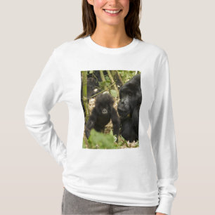 Camiseta Gorila da Montanha, adulto com filhote