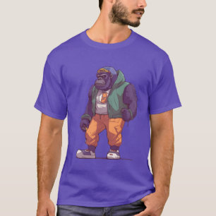Camiseta Gorila de Arte de Rua Rap Urbano Macaco de Rua men