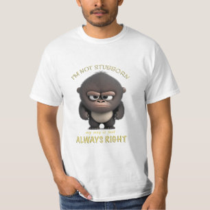 Camiseta Gorila, eu não sou teimoso, meu jeito é sempre cor