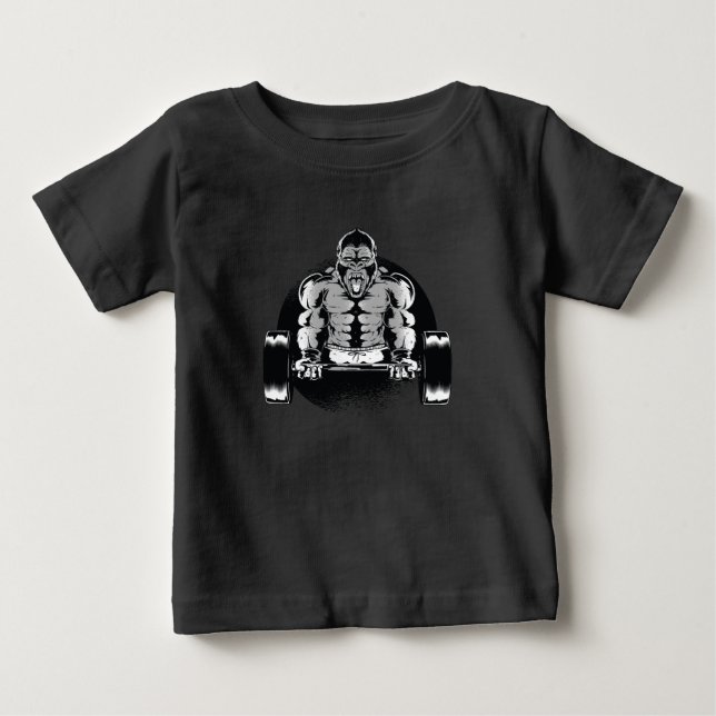 Camiseta Gorila Forte Bombeia Músculos (Frente)