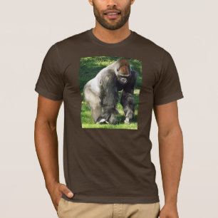 Camiseta Gorila masculino da planície do Silverback que
