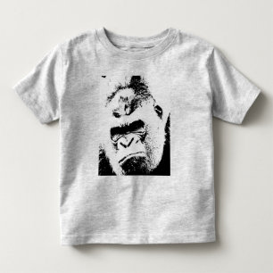 Camiseta Gorila Pop de preto e branco