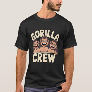 Camiseta Gorila Roupas da Tripulação do Gorila