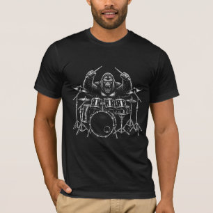 Camiseta Gorila Tocando Tambor