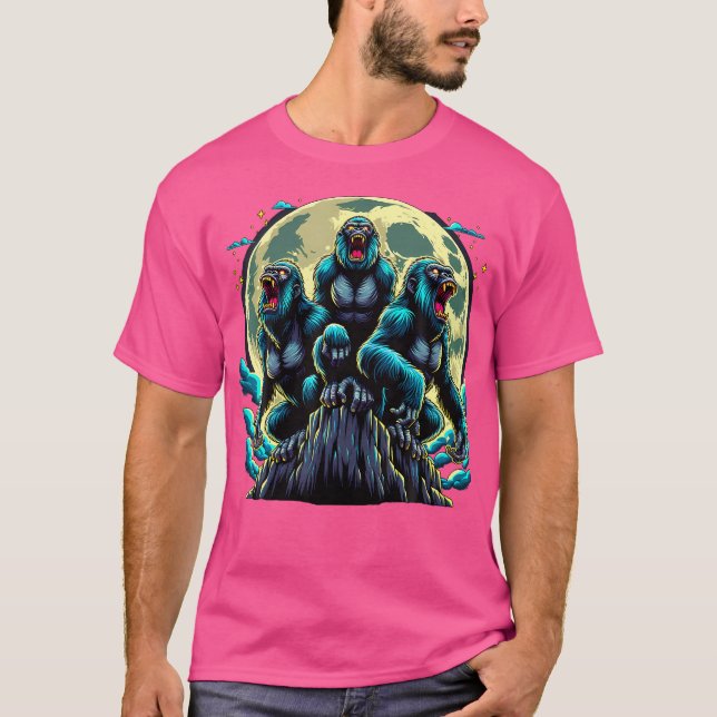 Camiseta Gorila Uivando para a Lua (Frente)