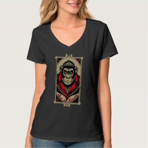 Camiseta Gorila Urbano Ás de Copas Estilo de Carta de Jogar