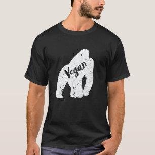 Camiseta Gorila Vegano Herbívoro Animal Macaco Silhueta A