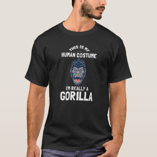 Camiseta Gorilla Animal Quote Macaco Habitat Silverback Wes