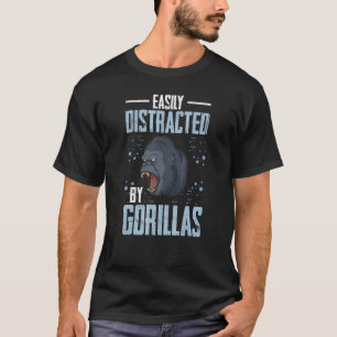 Camiseta Gorilla Animal Quote Macaco Habitat Silverback Wes