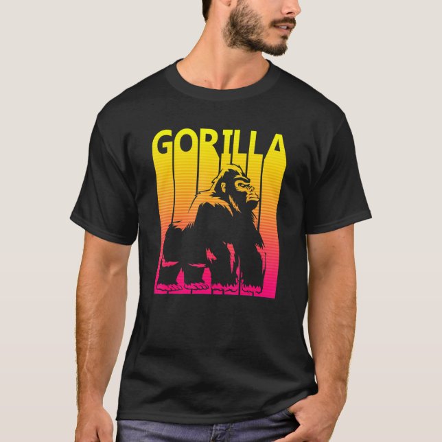 Camiseta Gorilla Animal Retro Costume (Frente)