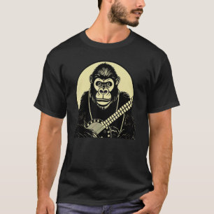 Camiseta Gorilla Banjo Picker Vintage Oitenta Macaco