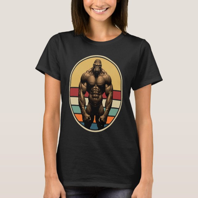 Camiseta Gorilla Bodybuilding Gym Monkey Gorillas Welif (Frente)