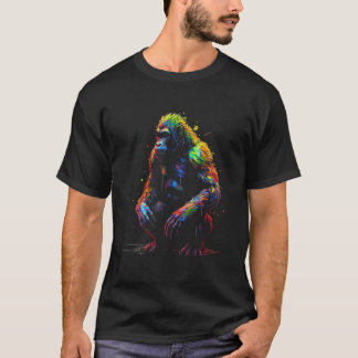 Camiseta Gorilla Colourful Artwork  Animal Monkey Zoo Goril