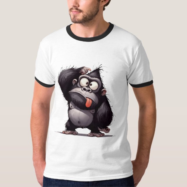 Camiseta Gorilla Divertido 14 de outubro (Frente)