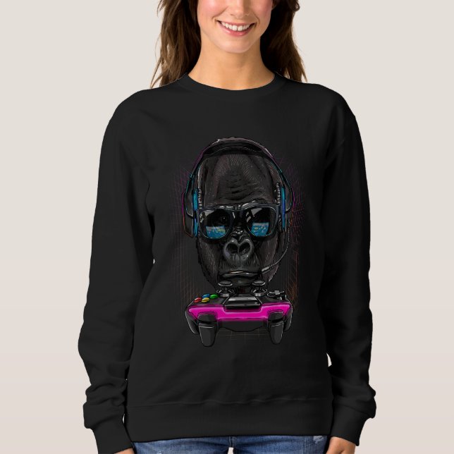 Camiseta Gorilla Gamer Pc Computador Jogo De Vídeo  Streami (Frente)