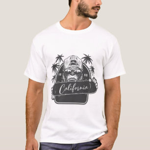 Camiseta Gorilla Monkey Lover California, Vintage, Retro, 