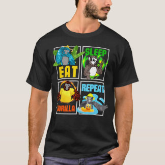 Camiseta Gorilla Monkey Tag Vr Game Birthday Boys Comem Son