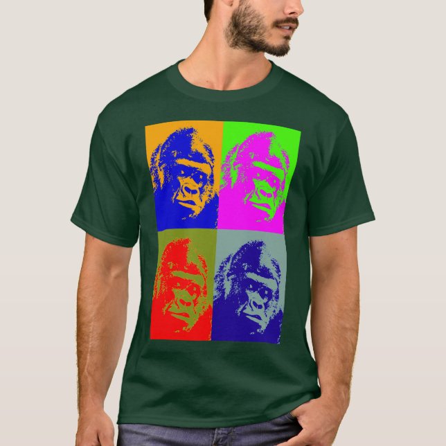 Camiseta Gorilla Pop Art (Frente)