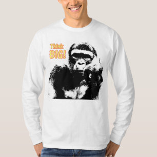 Camiseta Gorilla Pop Art Motivational Quote Moderno Modelo
