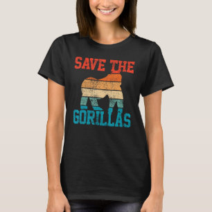 Camiseta Gorilla Save The Gorillas RainForest Vintage