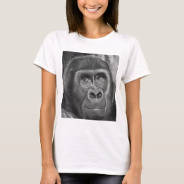Camiseta Gorilla sucking fingers T-shirt2指しゃぶりのゴリラTシャツ