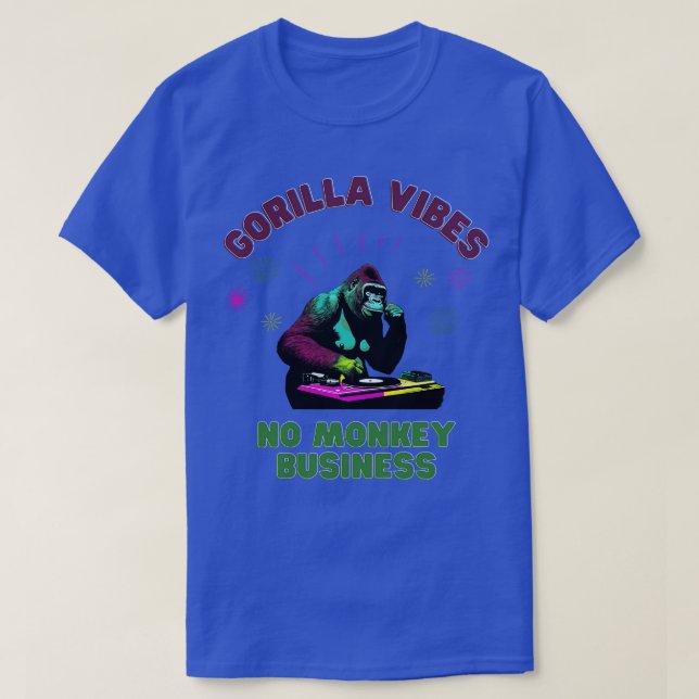 Camiseta Gorilla Vibes no Monkey Business Gorillas TShirt (Frente do Design)