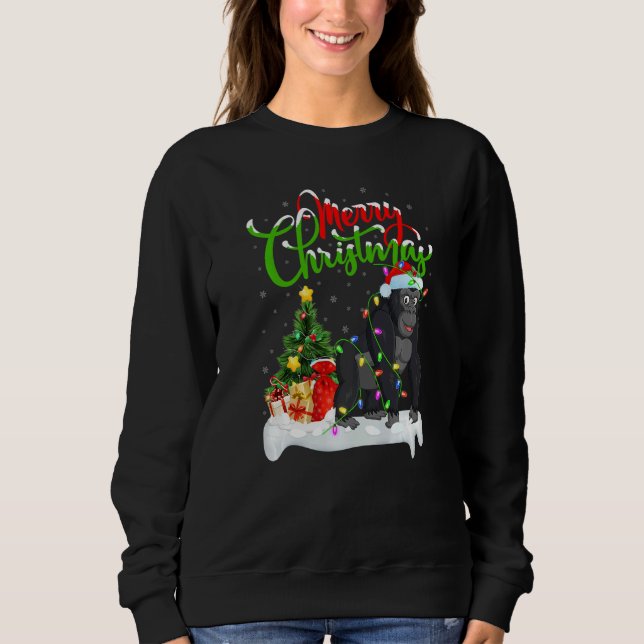 Camiseta Gorilla  Xmas Decorations Santa Gorilla Christmas (Frente)