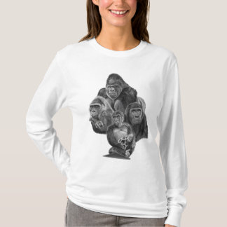 Camiseta GorillaFamily Long-tshirt (ゴリラ家族ロングTシャツGorillaLife