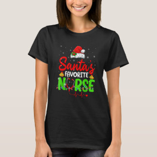 Camiseta Gorra de Natal da Enfermeira Favorita do Papai Noe