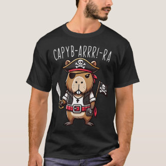 Camiseta Gorro de Capivara Pirata Funny Capyb-Arrr-Ra Hallo