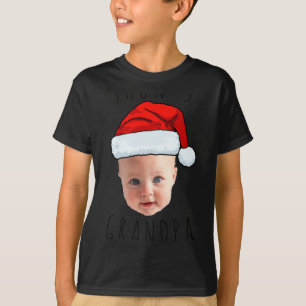 Camiseta Gorro de Papai Noel de Bebê Foto de Natal _1