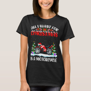 Camiseta Gorro de Papai Noel Engraçado Tudo o que Quero no
