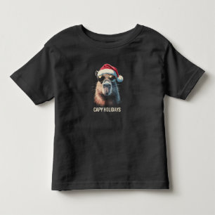 Camiseta Gorro Divertido de Natal Capivara Férias de Natal