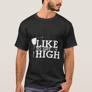 Camiseta Gosta de se sentir elevado em saltos de paraquedas