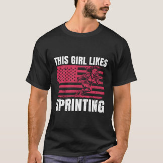 Camiseta Gosta do velocista do passatempo de atletismo