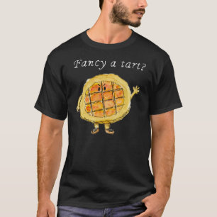 Camiseta Goste de uma arte subtil do bolo do tarte de