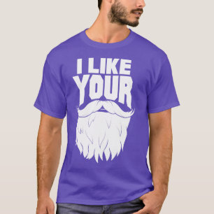 Camiseta Gosto Da Sua Barba Engraçada Correspondente Casal