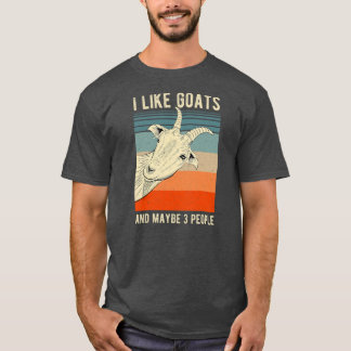 Camiseta Gosto de Caprinos e talvez 3 Pessoas engraçadas e