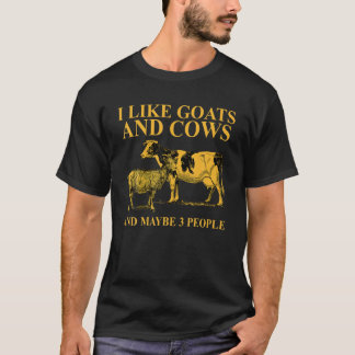Camiseta Gosto De Caprinos E Vacas E Talvez De 3 Pessoas Pa