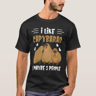 Camiseta Gosto De Capybaras E Talvez De 3 Pessoas De Capyba