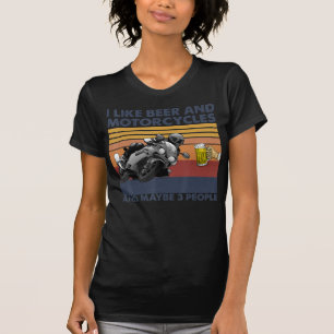 Camiseta Gosto De Cerveja E Motociclos - Presente De Motoci