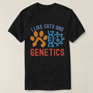 Camiseta Gosto de Gatos e Genética, Citações Genéticas