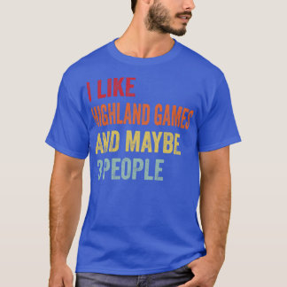 Camiseta Gosto de jogos em Highland Talvez 3 Pessoas
