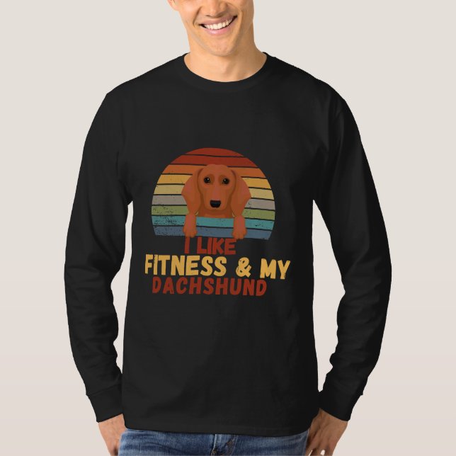 Camiseta Gosto De Malhação E Dachshund (Frente)
