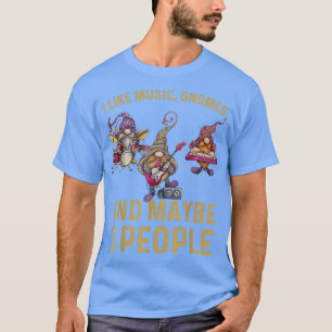 Camiseta Gosto De Música Gnomos E Talvez De Três Pessoas En